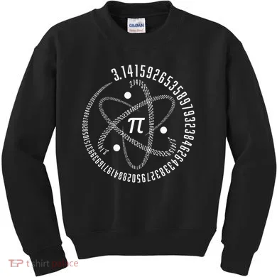 Atom Pi Math Science STEM Gift 3.14 Pi Day Kids Sweatshirt