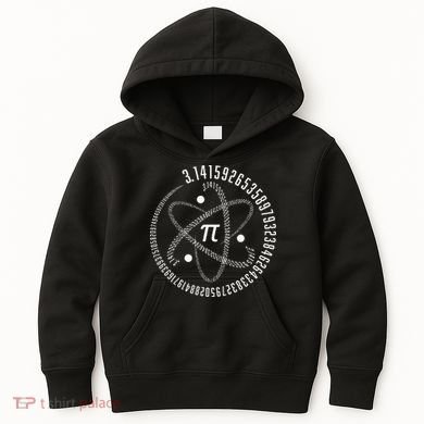 Atom Pi Math Science STEM Gift 3.14 Pi Day Kids Hoodie