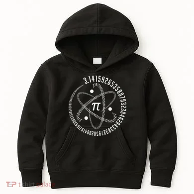 Atom Pi Math Science STEM Gift 3.14 Pi Day Kids Hoodie