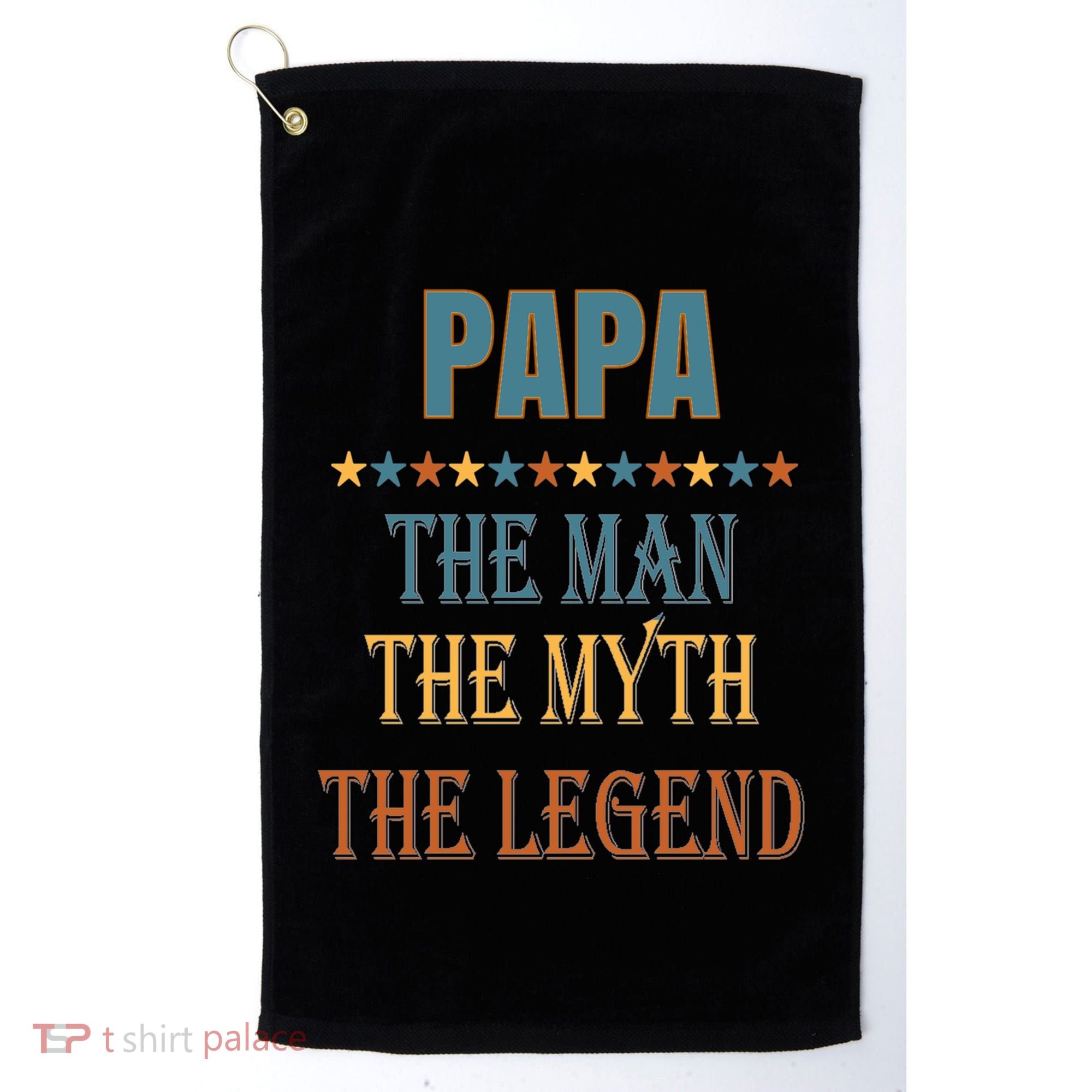 Affordable Papa Myth Legend Funny Gift For Grandparents Cute Gift Golf Towel