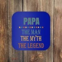 Affordable Papa Myth Legend Funny Gift For Grandparents Cute Gift Coaster thumb 0