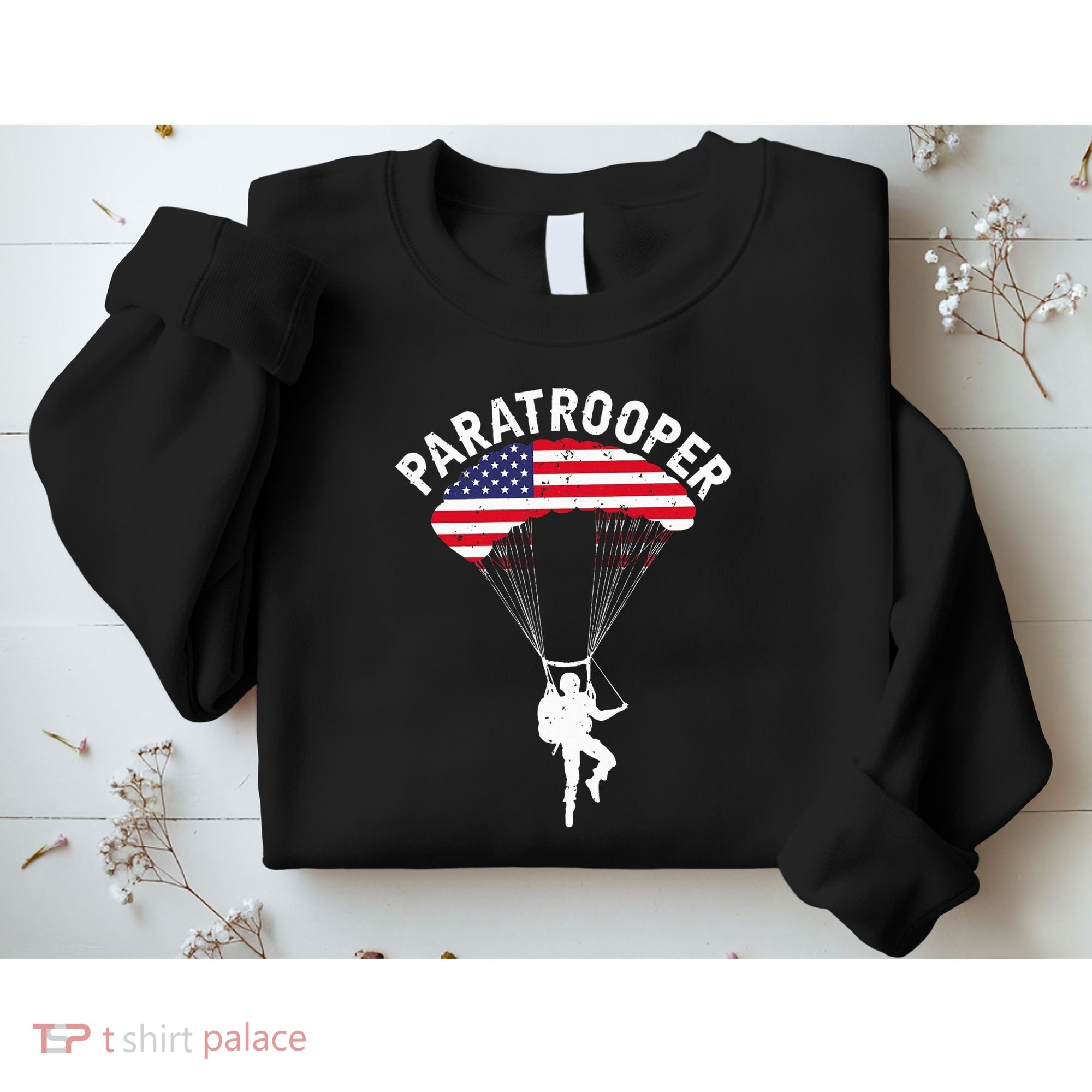 Airborne Paratrooper Military Soldier Army Parachute Sweatshirt