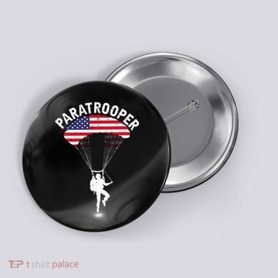 Airborne Paratrooper Military Soldier Army Parachute Button