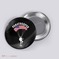 Airborne Paratrooper Military Soldier Army Parachute Button thumb 0