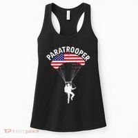 Airborne Paratrooper Military Soldier Army Parachute Women's Tank Top thumb 0