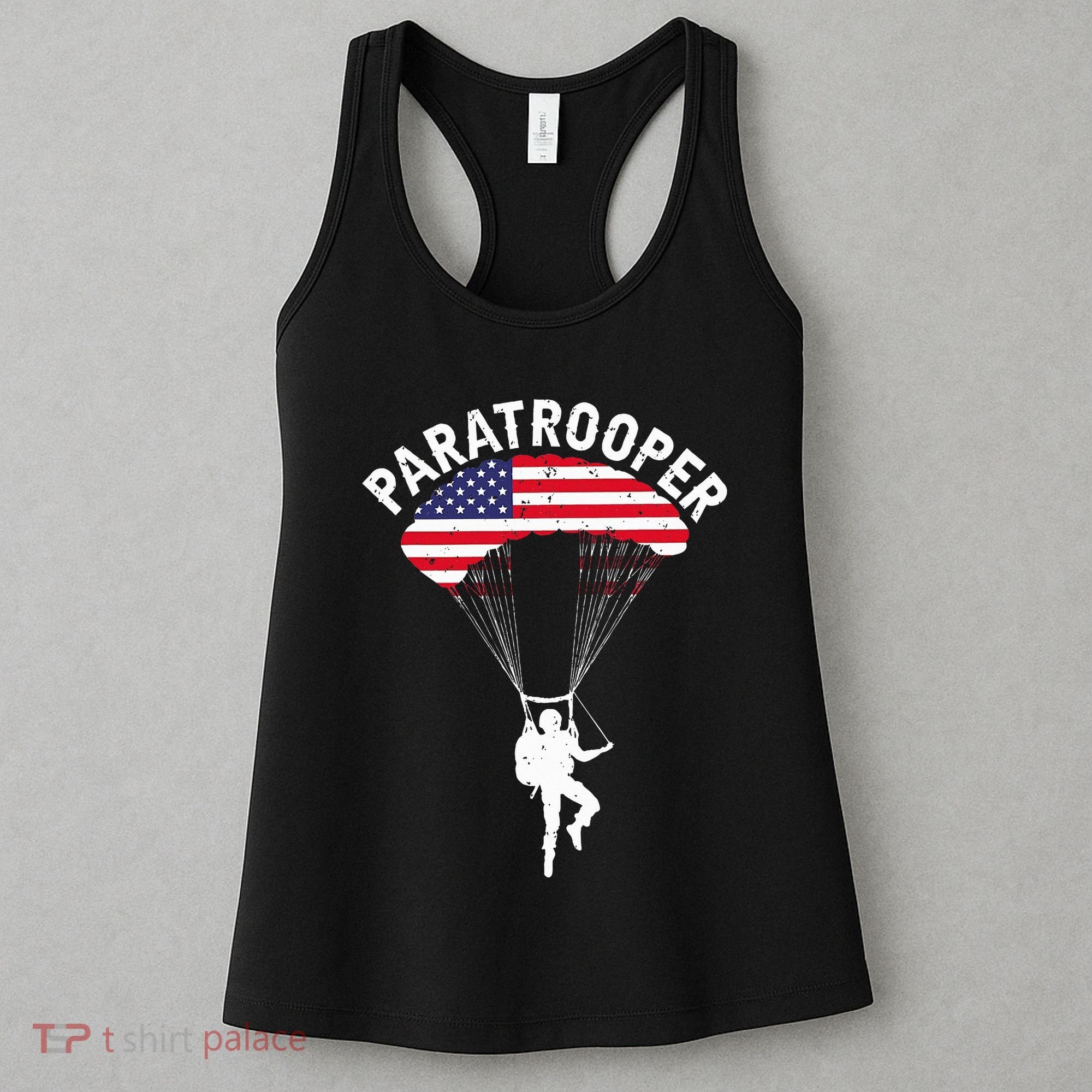 Airborne Paratrooper Military Soldier Army Parachute Women's Tank Top