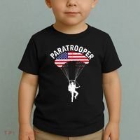 Airborne Paratrooper Military Soldier Army Parachute Toddler T-Shirt thumb 2