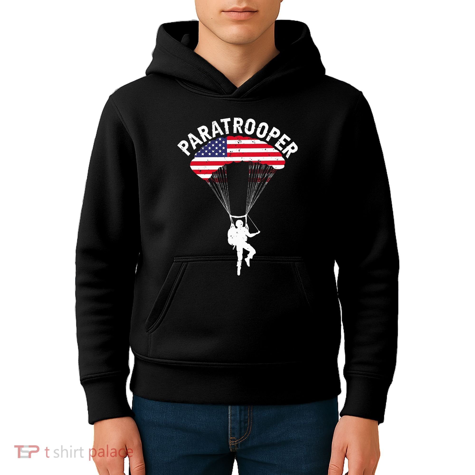 Airborne Paratrooper Military Soldier Army Parachute Kids Hoodie