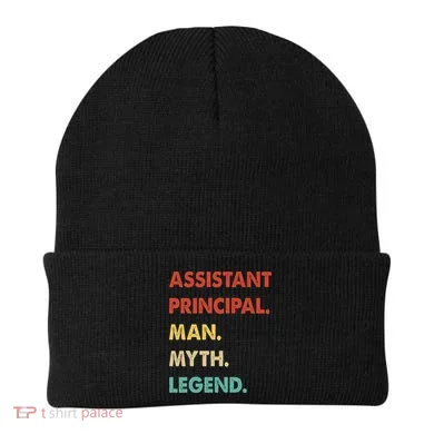 Assistant Principal Man Myth Legend Beanie