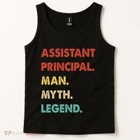 Assistant Principal Man Myth Legend Tank Top thumb 2