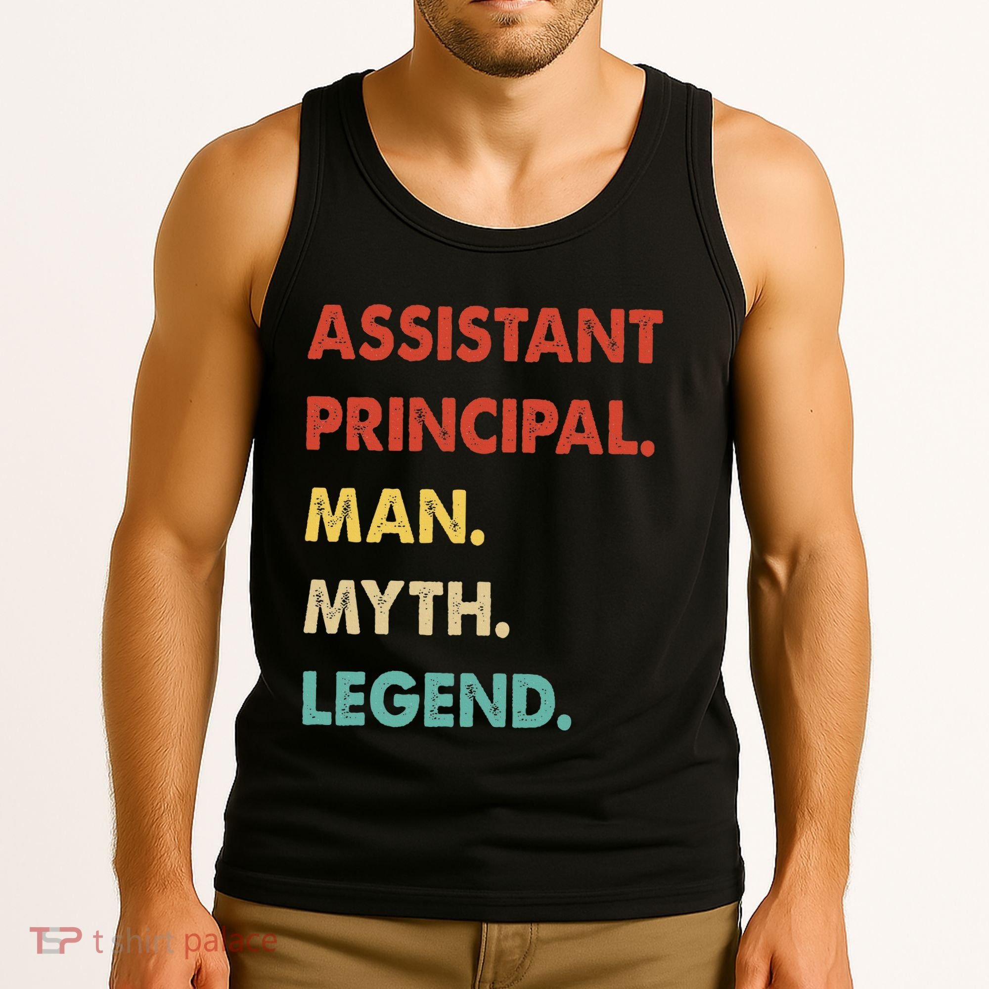 Assistant Principal Man Myth Legend Tank Top