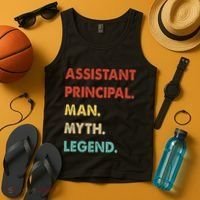 Assistant Principal Man Myth Legend Tank Top thumb 4