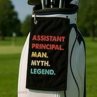 Assistant Principal Man Myth Legend Golf Towel thumb 2