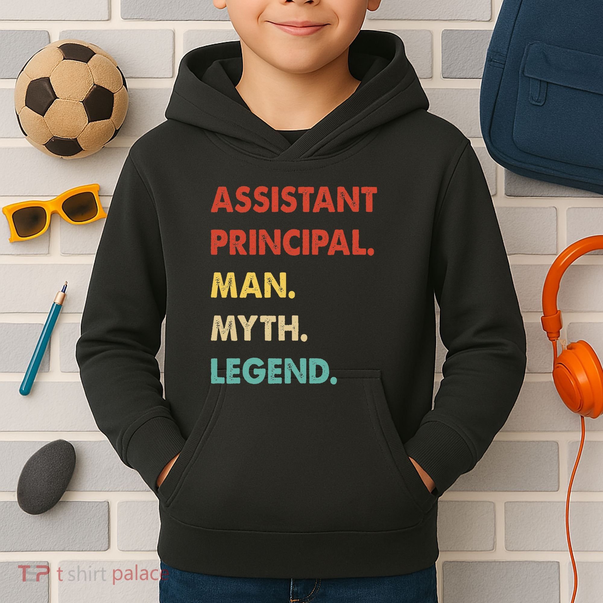 Assistant Principal Man Myth Legend Kids Hoodie