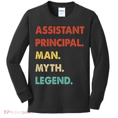 Assistant Principal Man Myth Legend Kids Long Sleeve Shirt