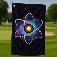 Atom Proton Neutron Physics Golf Towel thumb 1