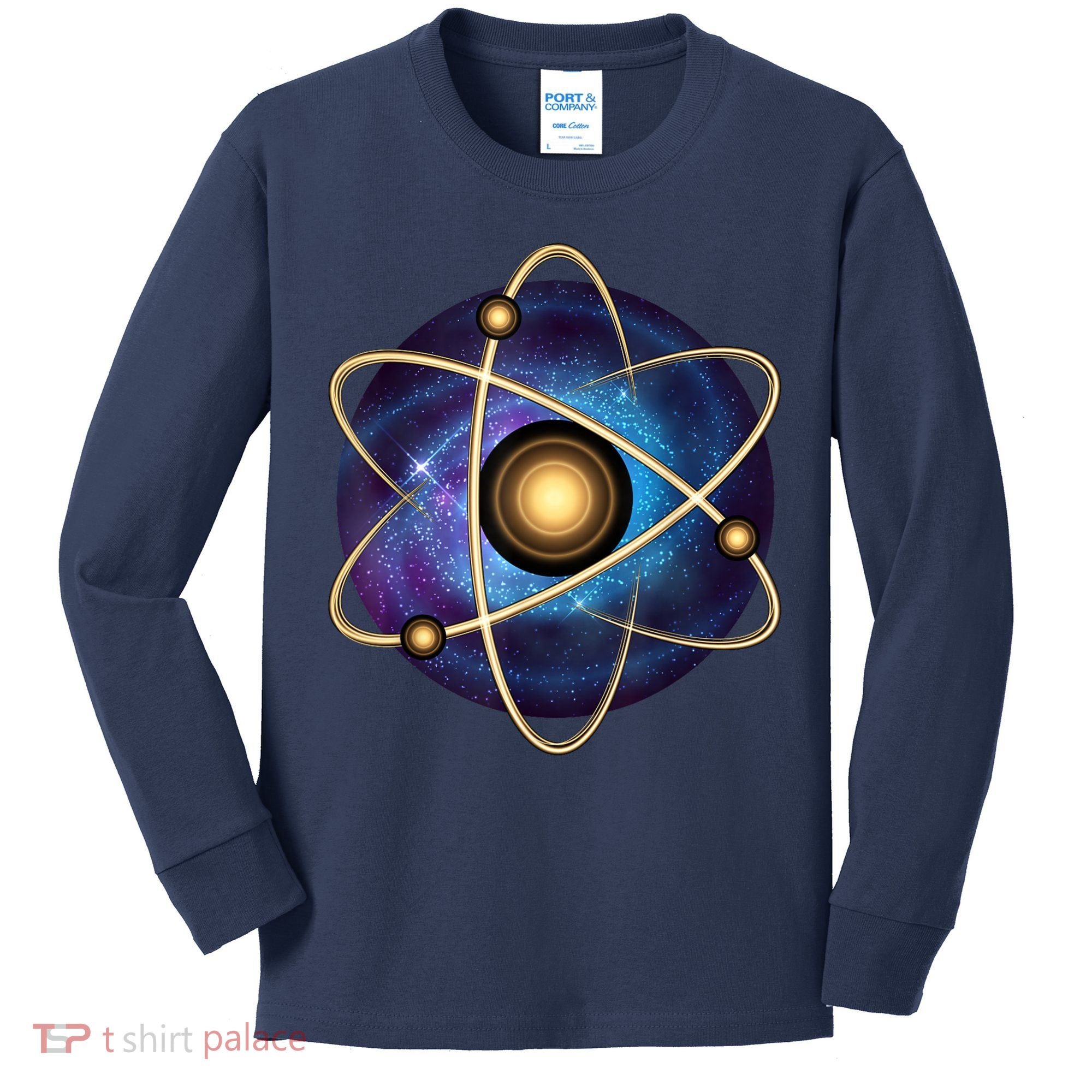 Atom Proton Neutron Physics Kids Long Sleeve Shirt