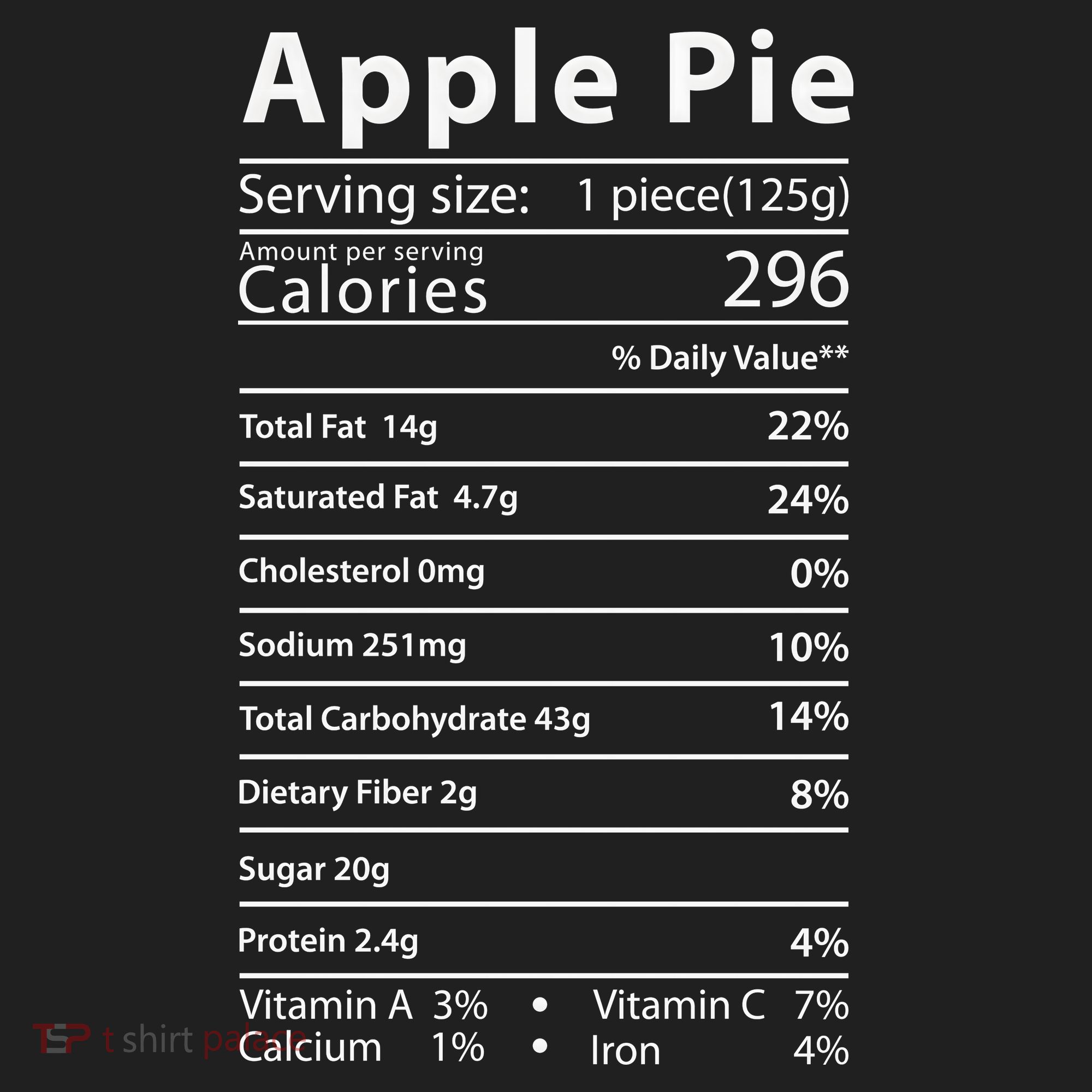 Apple Pie Nutrition Facts Label Costume Thanksgiving Beanie