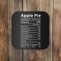 Apple Pie Nutrition Facts Label Costume Thanksgiving Coaster thumb 0