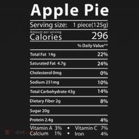Apple Pie Nutrition Facts Label Costume Thanksgiving Baby Bodysuit thumb 2