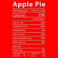 Apple Pie Nutrition Facts Label Costume Thanksgiving Santa Hat thumb 1