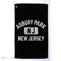 Asbury Park NJ New Jersey Gym Style Distressed White Print Golf Towel thumb 0