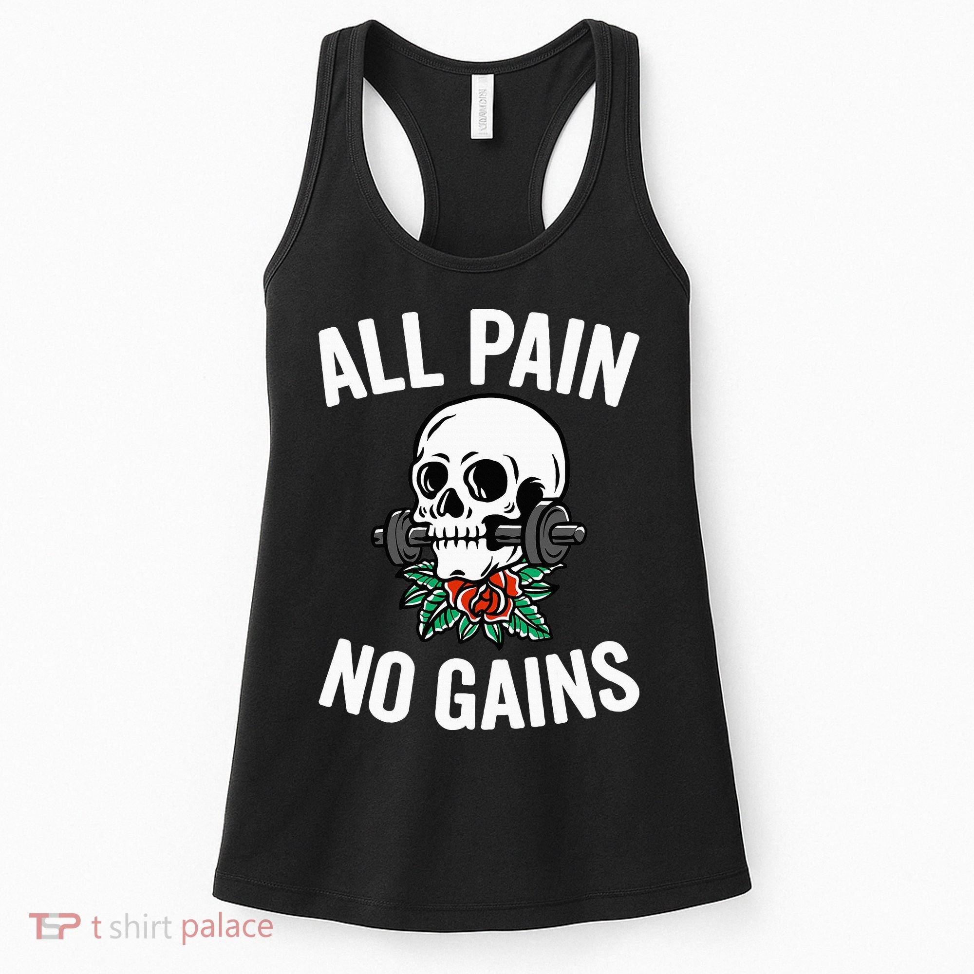 All Pain No Gains Gym Fitness Workout Bodybuilding Women's Tank Top