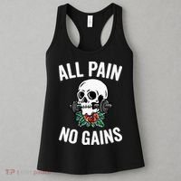 All Pain No Gains Gym Fitness Workout Bodybuilding Women's Tank Top thumb 3