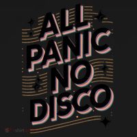 All Panic No Disco Funny Retro Quote USA-Made Doggie Bandana thumb 2