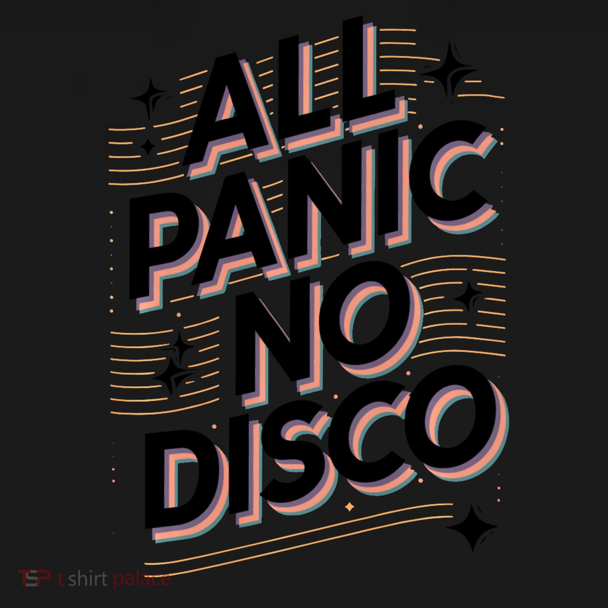 All Panic No Disco Funny Retro Quote Pajama Set