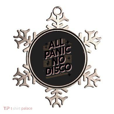 All Panic No Disco Funny Retro Quote Ornament