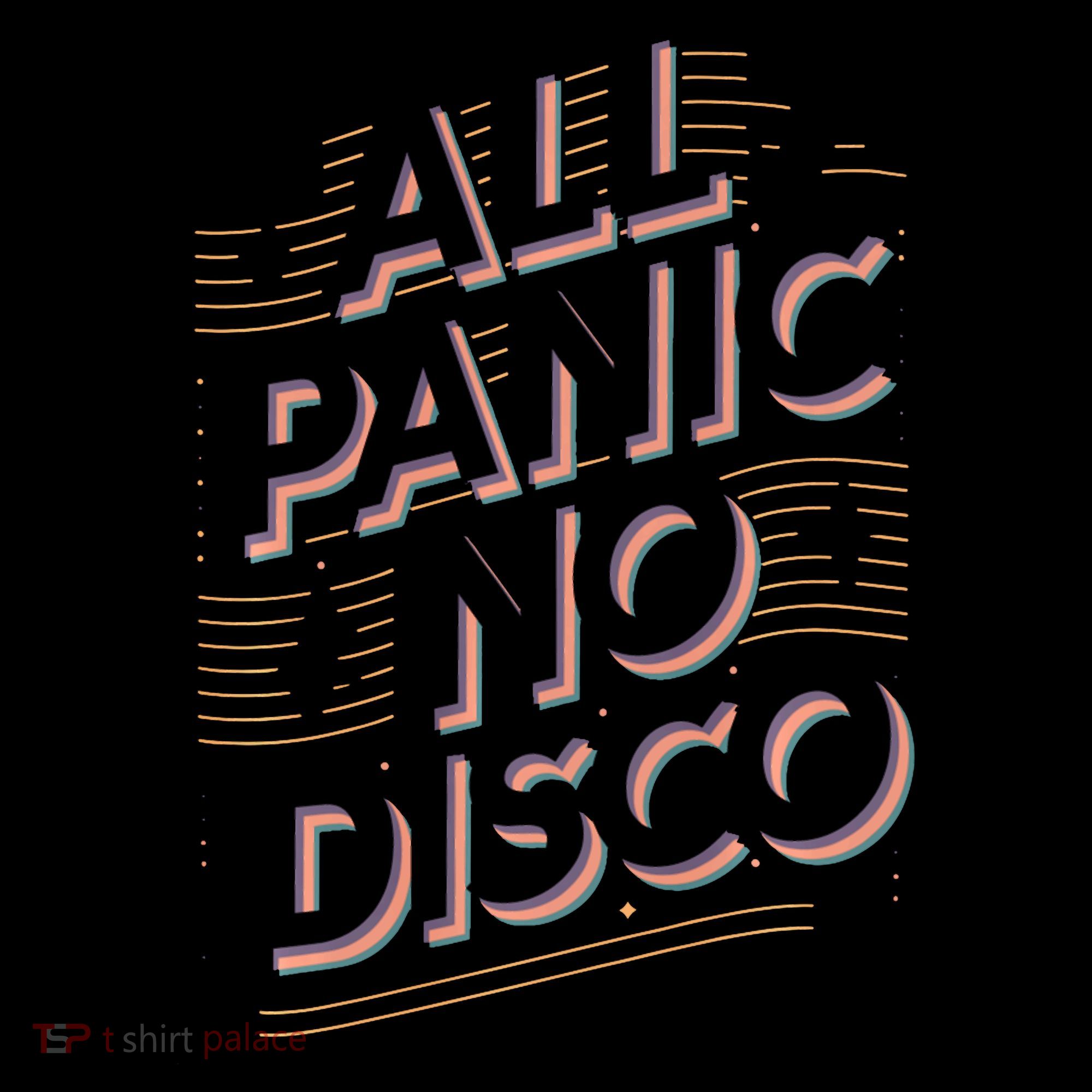 All Panic No Disco Funny Retro Quote Ornament