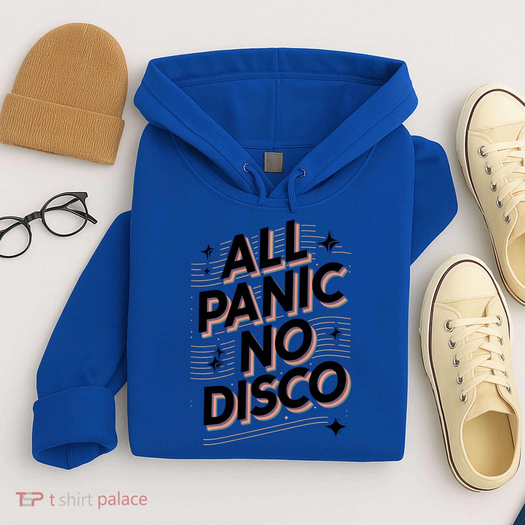 All Panic No Disco Funny Retro Quote Hoodie