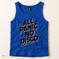 All Panic No Disco Funny Retro Quote Tank Top thumb 2