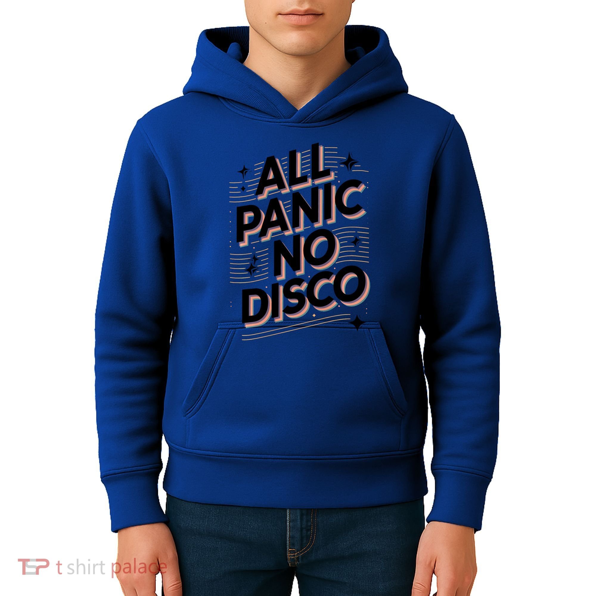 All Panic No Disco Funny Retro Quote Kids Hoodie