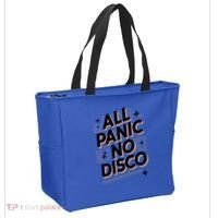 All Panic No Disco Funny Retro Quote Tote Bag thumb 2