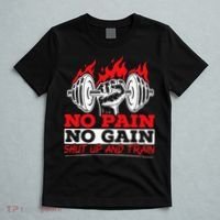 All Pain No Gains Gym Weightlifting Bodybuilding Fitness T-Shirt thumb 5