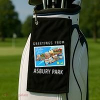 Asbury Park New Jersey Nj Travel Souvenir Gift Postcard Golf Towel thumb 2