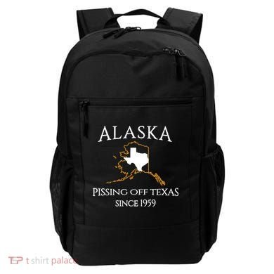 Alaska Pissing Off Texas Since 1959 Size State Backpack