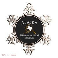 Alaska Pissing Off Texas Since 1959 Size State Ornament thumb 0