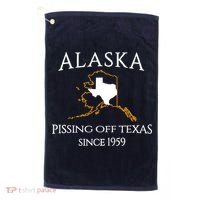 Alaska Pissing Off Texas Since 1959 Size State Golf Towel thumb 0