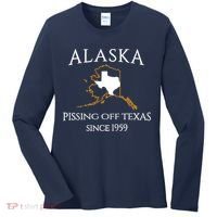 Alaska Pissing Off Texas Since 1959 Size State Women's Long Sleeve Shirt thumb 0