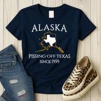 Alaska Pissing Off Texas Since 1959 Size State Women's T-Shirt thumb 3
