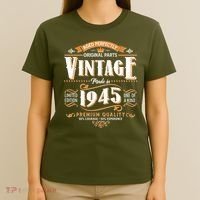 Aged Perfectly Original Parts Vintage Made In 1945 80th Birthday T-Shirt thumb 4