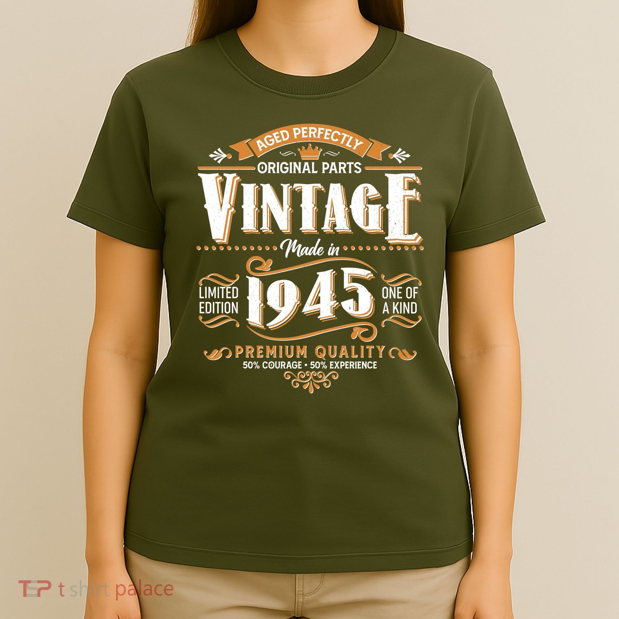 Aged Perfectly Original Parts Vintage Made In 1945 80th Birthday T-Shirt