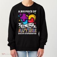 A Piece Of My Heart Has Autism My Stepdaughter Funny Gift Women's Sweatshirt thumb 0