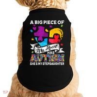 A Piece Of My Heart Has Autism My Stepdaughter Funny Gift Doggie Tank thumb 0