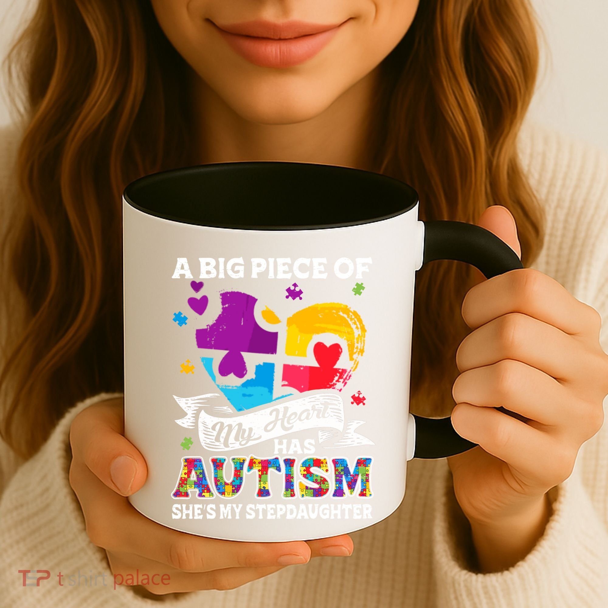 A Piece Of My Heart Has Autism My Stepdaughter Funny Gift Coffee Mug