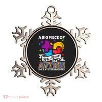 A Piece Of My Heart Has Autism My Stepdaughter Funny Gift Ornament thumb 0