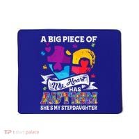 A Piece Of My Heart Has Autism My Stepdaughter Funny Gift Mousepad thumb 0